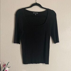 Black Knit Women's Top